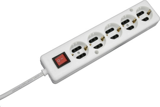 CHaralampidis Power Strip 5 Positions with Switch