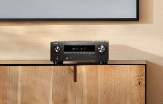 Denon AVC-X3800H Home Cinema Receiver 4K/8K 9 Channels 105W/8Ω 135W/6Ω with HDR and Dolby Atmos Black
