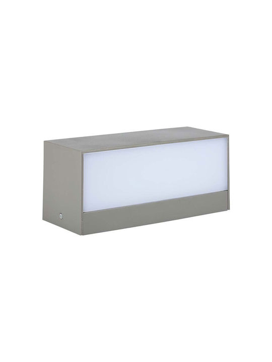 V-TAC Waterproof Wall-Mounted Outdoor Ceiling Light IP65 with Integrated LED Gray