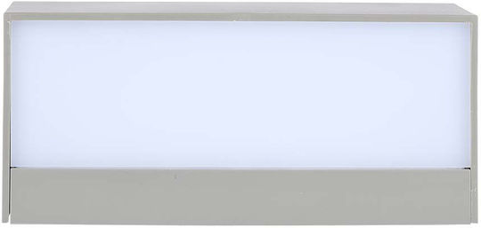 V-TAC Aplica de exterior montată pe perete LED IP65 12W cu Alb Natural Lumină Dublu Fascicul 23x10x9εκ.