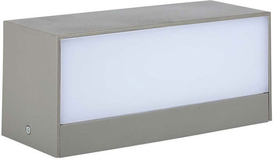V-TAC Aplica de exterior montată pe perete LED IP65 12W cu Alb Natural Lumină Dublu Fascicul 23x10x9εκ.