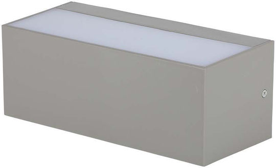 V-TAC Aplica de exterior montată pe perete LED IP65 12W cu Alb Natural Lumină Dublu Fascicul 23x10x9εκ.
