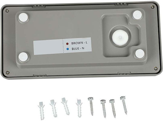 V-TAC Wall-Mounted Outdoor Ceiling Light LED IP65 12W with Warm White Light 23x11x7.6εκ.