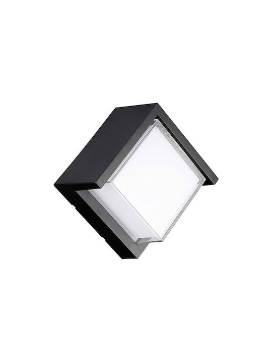 V-TAC Επιτοίχια Εξωτερική Πλαφονιέρα LED IP65 7W με Θερμό Λευκό Φως 13.3x13.3x6.7εκ.