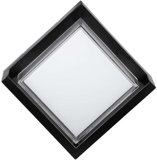 V-TAC Wandmontierte Außen-Deckenleuchte LED IP65 12W mit Natürliches Weiß Licht 16x16x10εκ.
