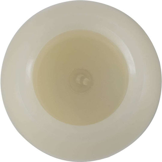 GloboStar CANDLE Dekorative Lampe Wachs-Politur Weiß 2Stück