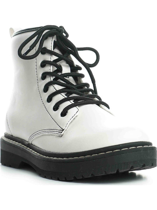 Doris White Παιδικά Αρβυλάκια με Κορδόνια Λευκά