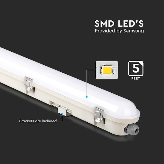 V-TAC Lichtleiste Außenbereich mit integriertem LED 48W 150cm