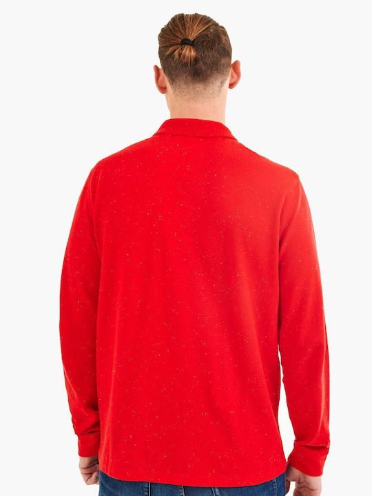 Lacoste Men's Long Sleeve Blouse Polo Red