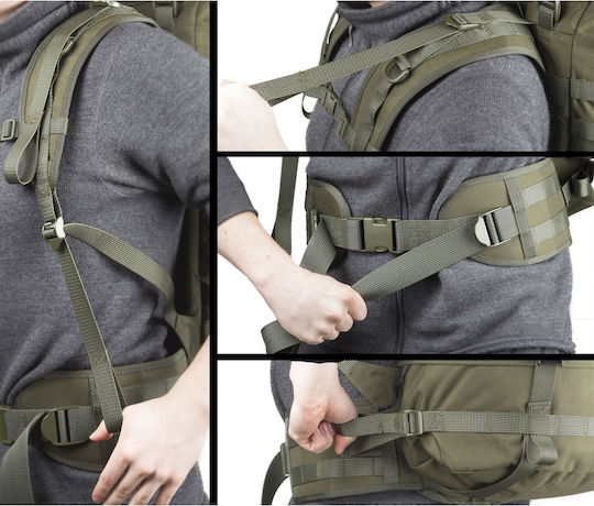 Savotta Jääkäri Στρατιωτικό Σακίδιο Πλάτης από Cordura Χακί 55lt