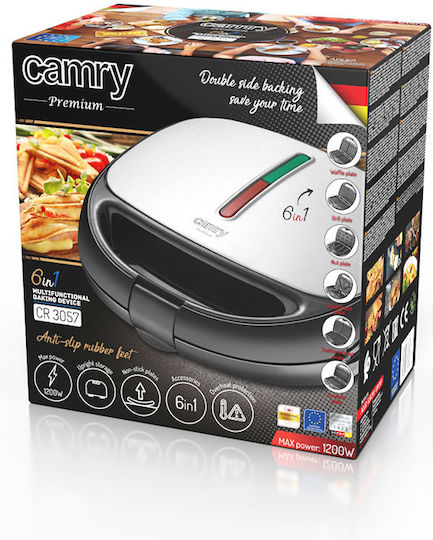 Adler CR 3057 Τοστιέρα για 2 Τοστ 1200W Inox
