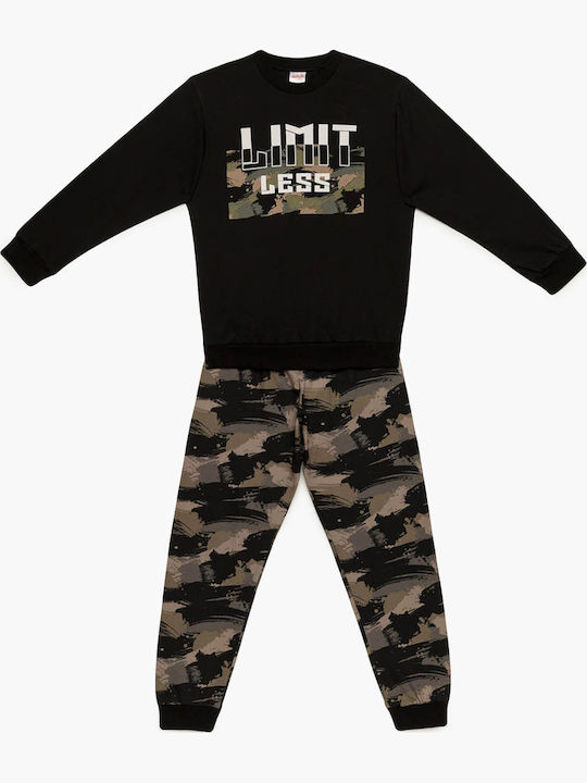 Minerva Kids' Pajamas Winter Black Limit Less