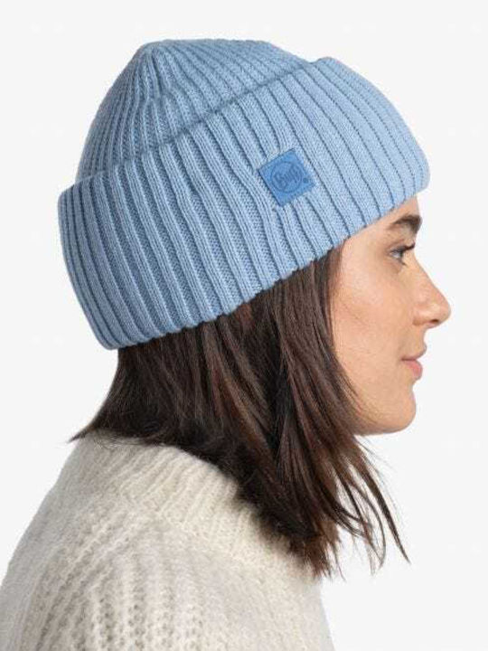 Rutger Beanie Unisex Beanie with Rib Knit in Light Blue color