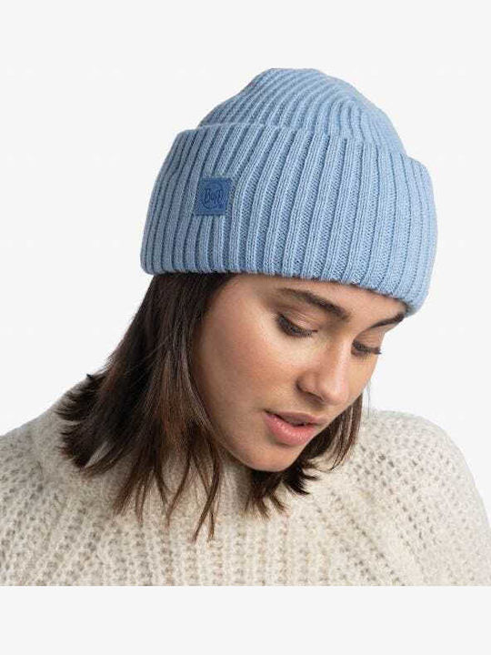 Rutger Beanie Unisex Beanie with Rib Knit in Light Blue color