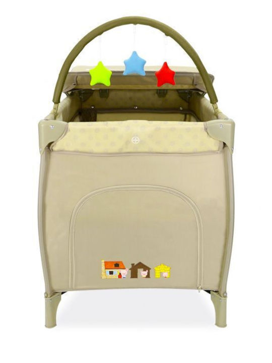 Asalvo Mix Plus The 3 Pigs Кошара за игра 2 Нива с Променяща се Повърхност Бежов 125x65см