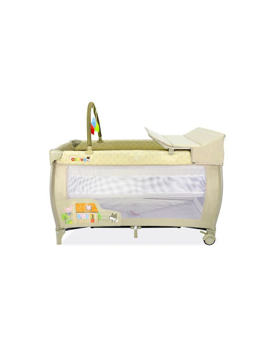 Asalvo Laufstall 2 Ebenen 125x65cm