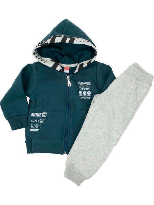 Joyce Kids Sweatpants Set Petrol Blue Joyce Kids Sweatpants Set Petrol Blue