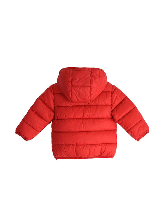 iDO Waterproof Kids Casual Jacket short with Lining & Protection Hood Red 4