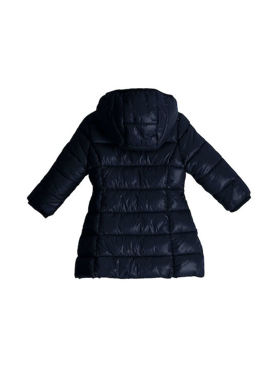 iDO Wasserdicht Kinderjacke Lang mit Kapuze Marineblau