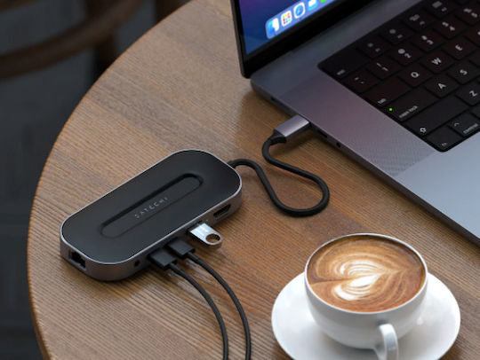 Satechi USB-C Docking Station με HDMI 4K PD Ethernet Γκρι (ST-U4MGEM)