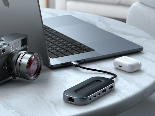Satechi USB-C Docking Station με HDMI 4K PD Ethernet Γκρι (ST-U4MGEM)
