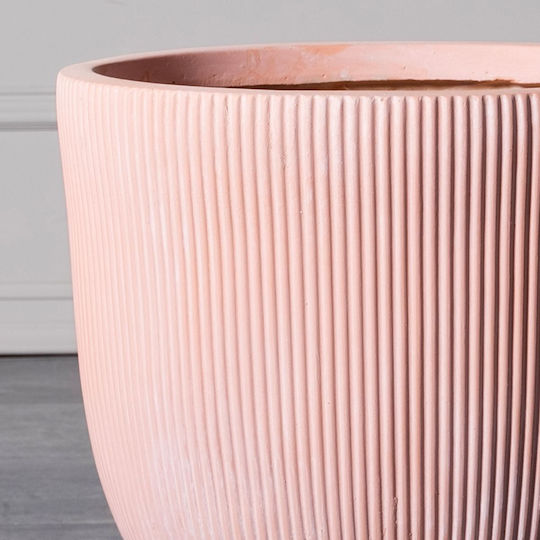 Supergreens Stripe S Übertopf Keramik Rosa 24x24x23εκ.