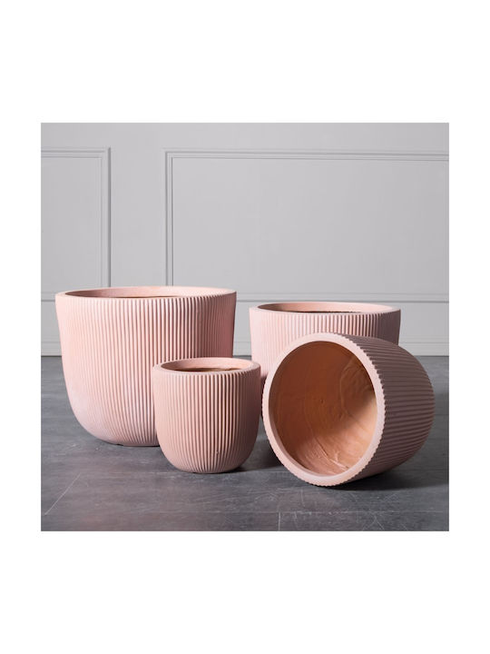 Supergreens Stripe S Planter Ceramic Pink 24x24x23cm.