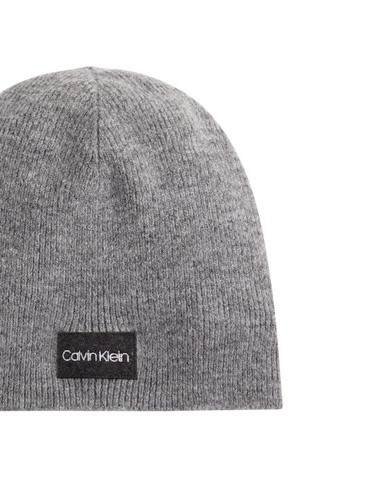 Beanie Ανδρικός Σκούφος με Rib Πλέξη σε Γκρι χρώμα
