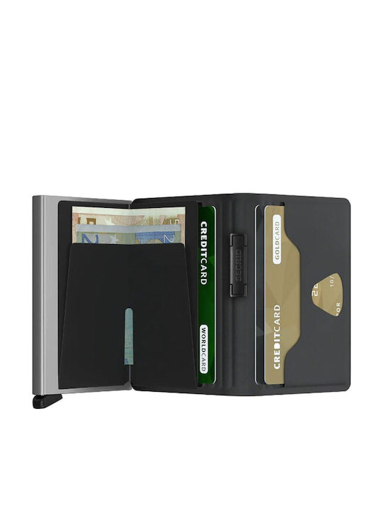 Band Ανδρικό Πορτοφόλι Καρτών με RFID και Μηχανισμό Slide Μαύρο/Λευκό