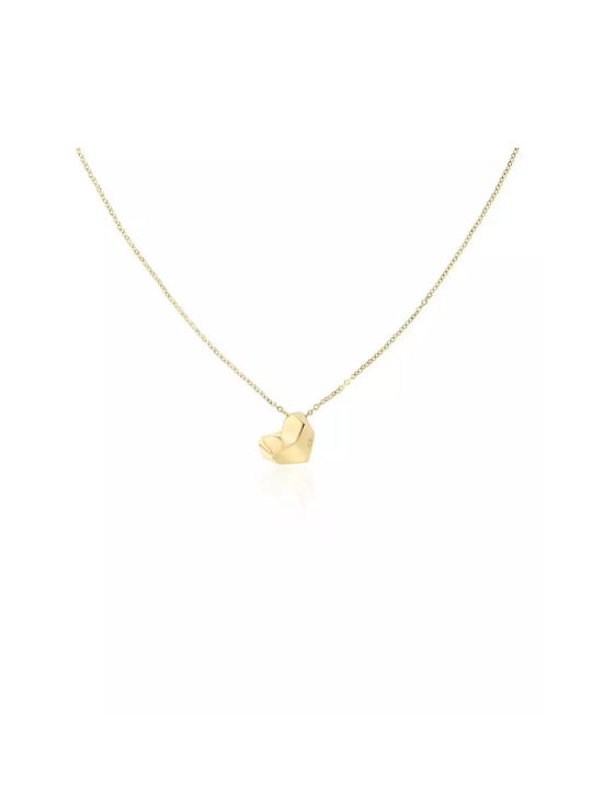 Calvin Klein Necklace with design Heart from Gold Plated Steel