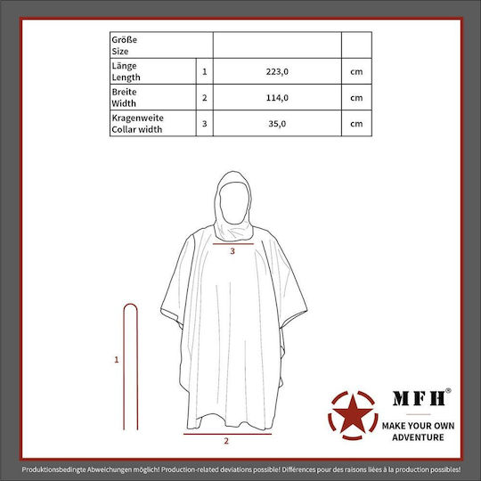 MFH Poncho Hunting Rainwear Black