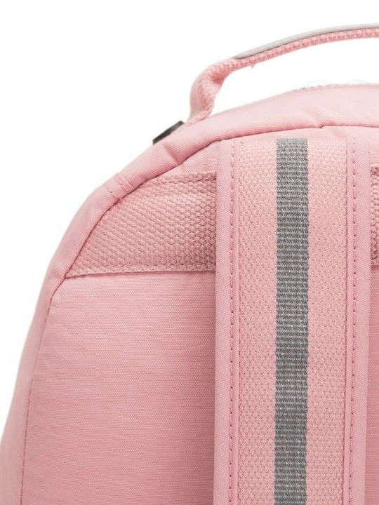 Kipling Seoul Bridal Розова Ученическа Раница Основно Клас с Джоб за Бутилка 27 Литра