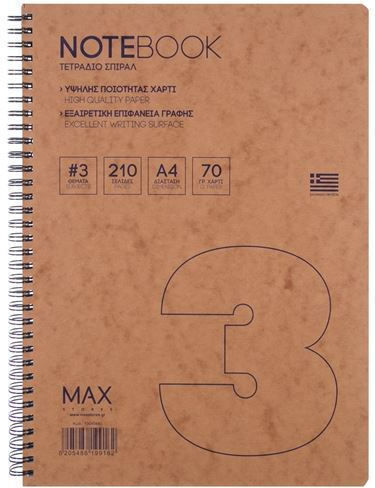 Neohart Spiral School Notebook Ruled A4 3 Subjects (Various Colours)