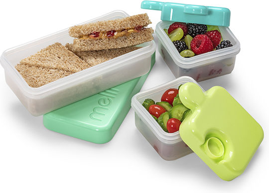 Melii Puzzle Bento Lime Recipient pentru copii din plastic Multicolor