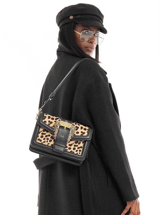 Versace Δερμάτινη Γυναικεία Τσάντα 'Ωμου Μπεζ