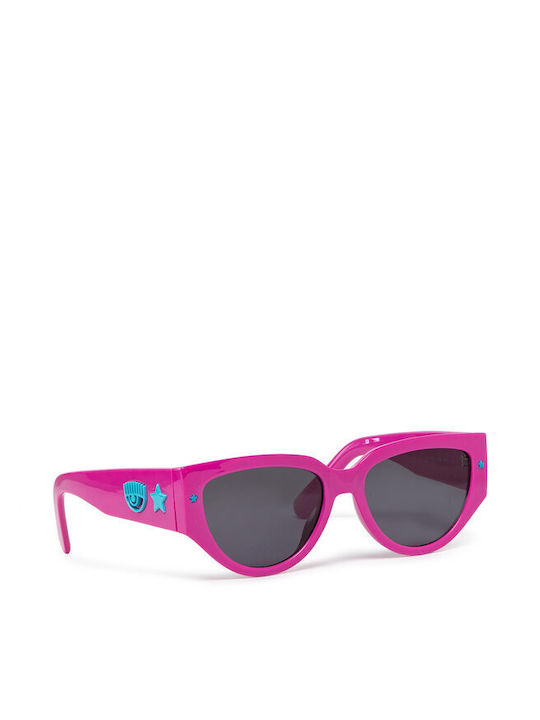 Chiara Ferragni Women's Sunglasses with Pink Plastic Frame and Gray Lens CF7014/S 35J