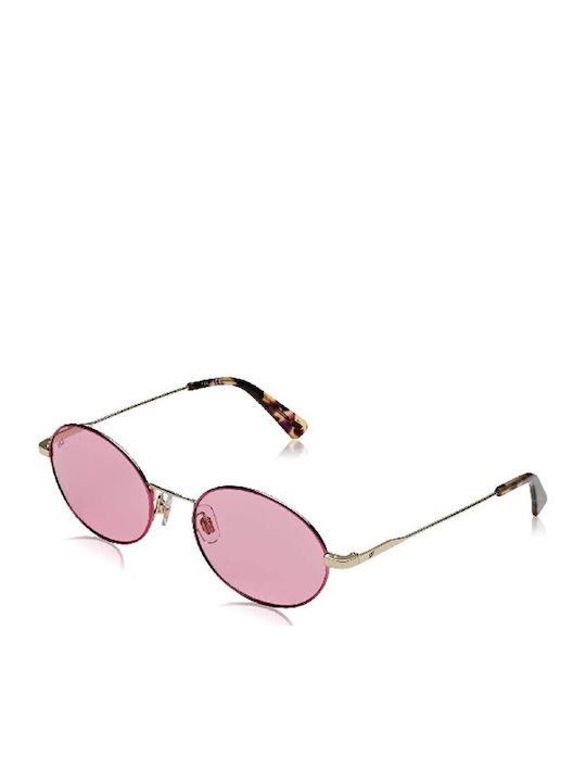 Web Women's Sunglasses with Purple Metal Frame and Pink Lens WE0255 32S