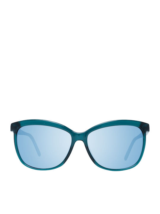 Rodenstock Damen Sonnenbrille mit Grün Kunststoff Gestell und Hellblau Linse