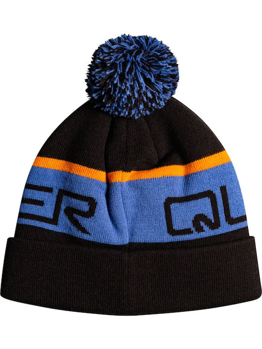Summit Pom Pom Beanie Beanie Knitted in Black color