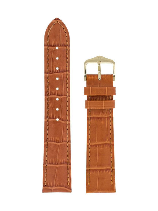 Hirsch Duke Alligator Lederriemen Braun 18mm