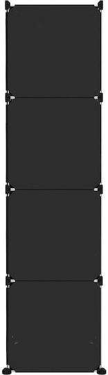 vidaXL Spielzeug Aufbewahrungssystem aus Kunststoff Weiß 110x46.5x144cm 10Stück