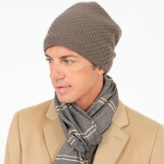 Beanie Männer Beanie Gestrickt in Khaki Farbe