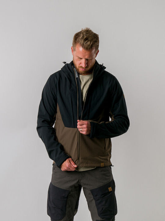 Geci Barbati 3l Augus Sezon Iarna Softshell Waterproof și cu Protecție Împotriva Vântului Maro