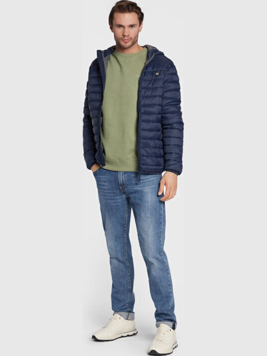 Χειμωνιάτικο Μπουφάν Puffer Navy Μπλε