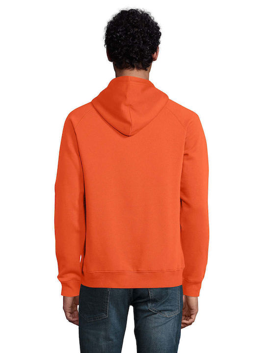 Unisex-Kapuzen-Sweatshirt mit "Mittelfinger"-Design in der Farbe Orange