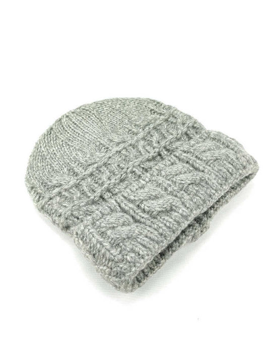 Verde Knitted Beanie Cap Gray