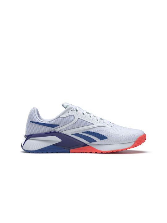 Reebok Nano X2 Ανδρικά Αθλητικά Παπούτσια για Προπόνηση & Γυμναστήριο Cloud White / Vector Blue / Orange Flare