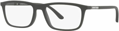 Emporio Armani Men's Acetate Prescription Eyeglass Frames with Clip On Gray EA4160 54371W