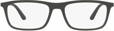 Emporio Armani Men's Acetate Prescription Eyeglass Frames with Clip On Gray EA4160 54371W