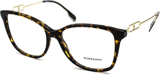 Burberry Plastic Eyeglass Frame Brown Tortoise BE2336 3002
